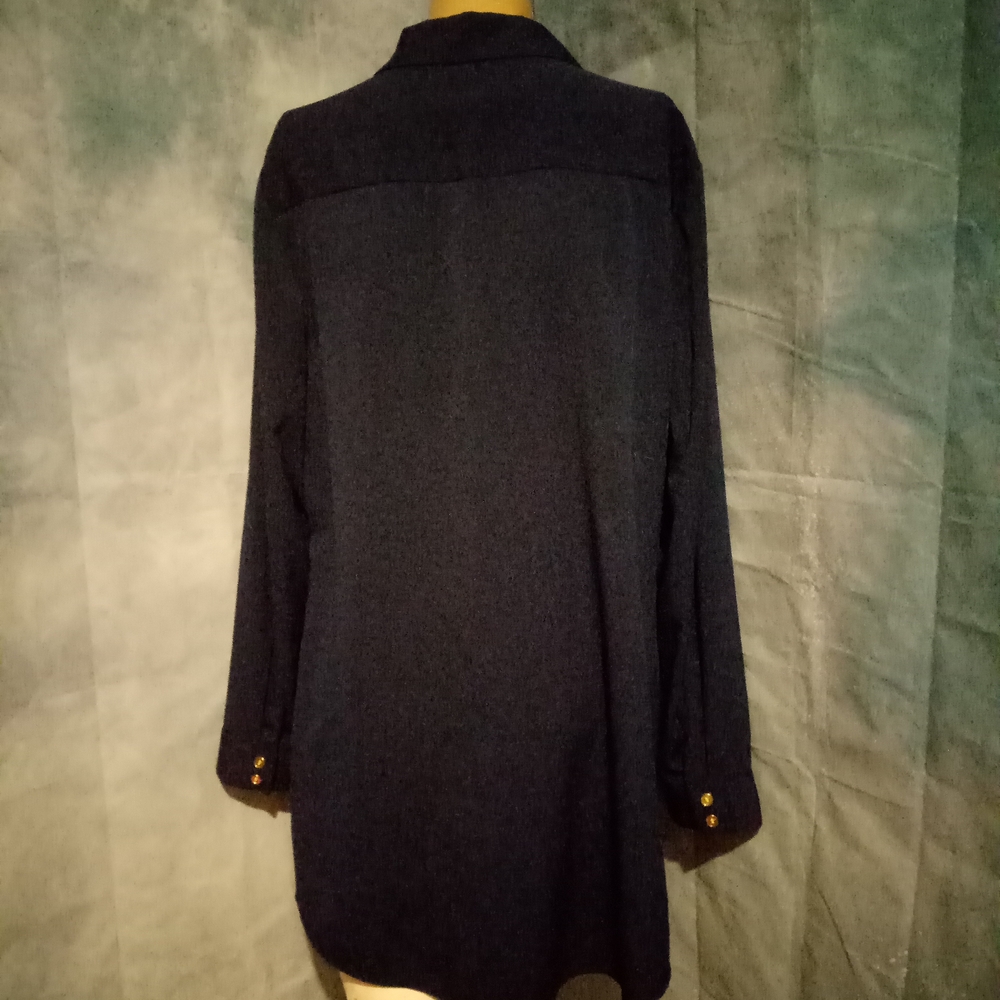 Chico's Navy Button Down Blouse - image 5